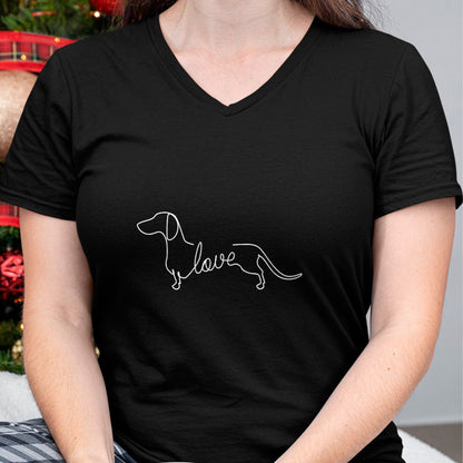 Dog Love Shirt, Dog Lover Gift T-Shirt/Hoodie/Sweatshirt HLT00 - Dachshund Chiweenie Wiener Dog Love Sketch Art Dog T-Shirt