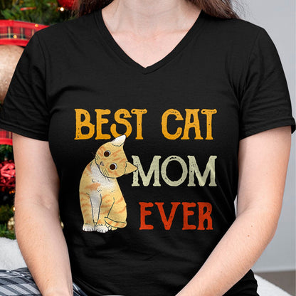 Cat Love Shirt, Funny Cat Lover Gift UnisexT-Shirt/Hoodie/Sweatshirt HLT00 - Vintage cat Best cat mom Ever Meow with My cat Funny Kitty T-Shirt (1)