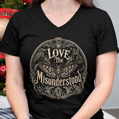 Cat Love Shirt, Funny Cat Lover Gift UnisexT-Shirt/Hoodie/Sweatshirt HLT00 - Love The Misunderstood Snake Spider Moth Frog Bat Raven Cat T-Shirt