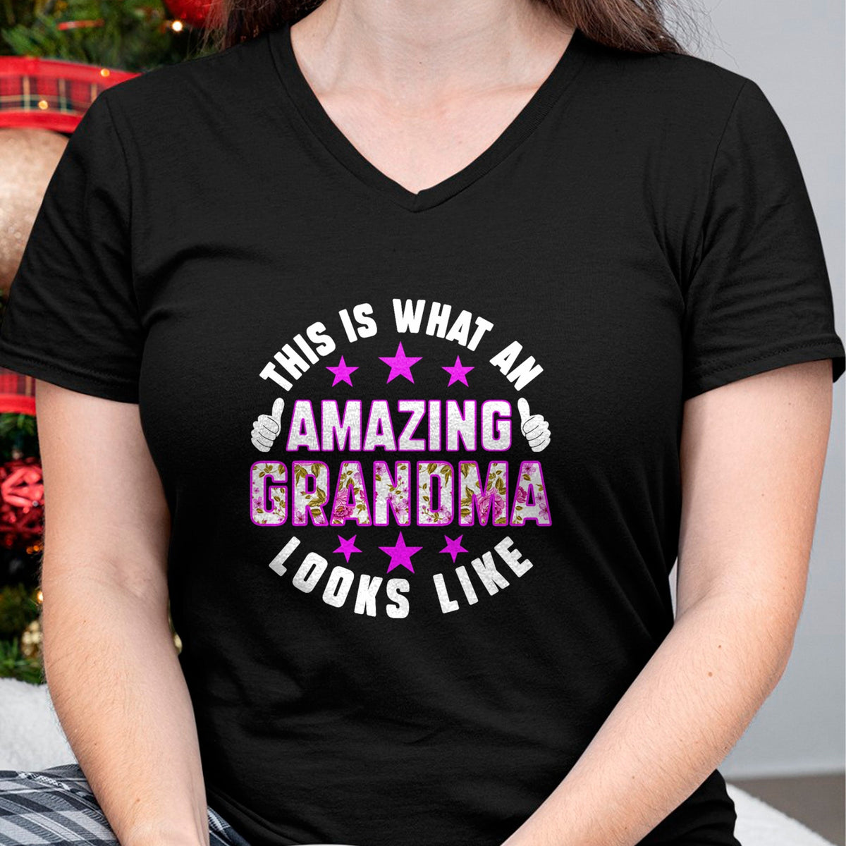 Best Grandma Shirt, Proud Grandma Unisex T-Shirt/Hoodie/Sweatshirt HLT00 - This Is What An Amazing Grandma Looks Like Shirt Mothers Day T-Shirt