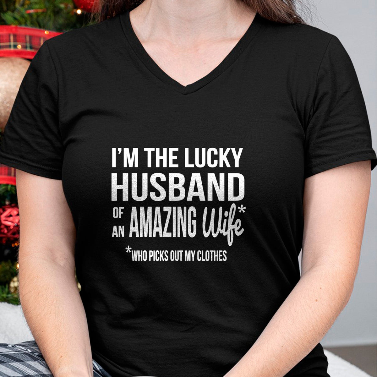 Best Wife Shirt, Wife and Husband Unisex T-Shirt/Hoodie/Sweatshirt HLT00 - Gift for wife T shirt, lucky wife   Lucky Husband Of A Wife Who Picks Out My Clothes Long Sleeve T-S