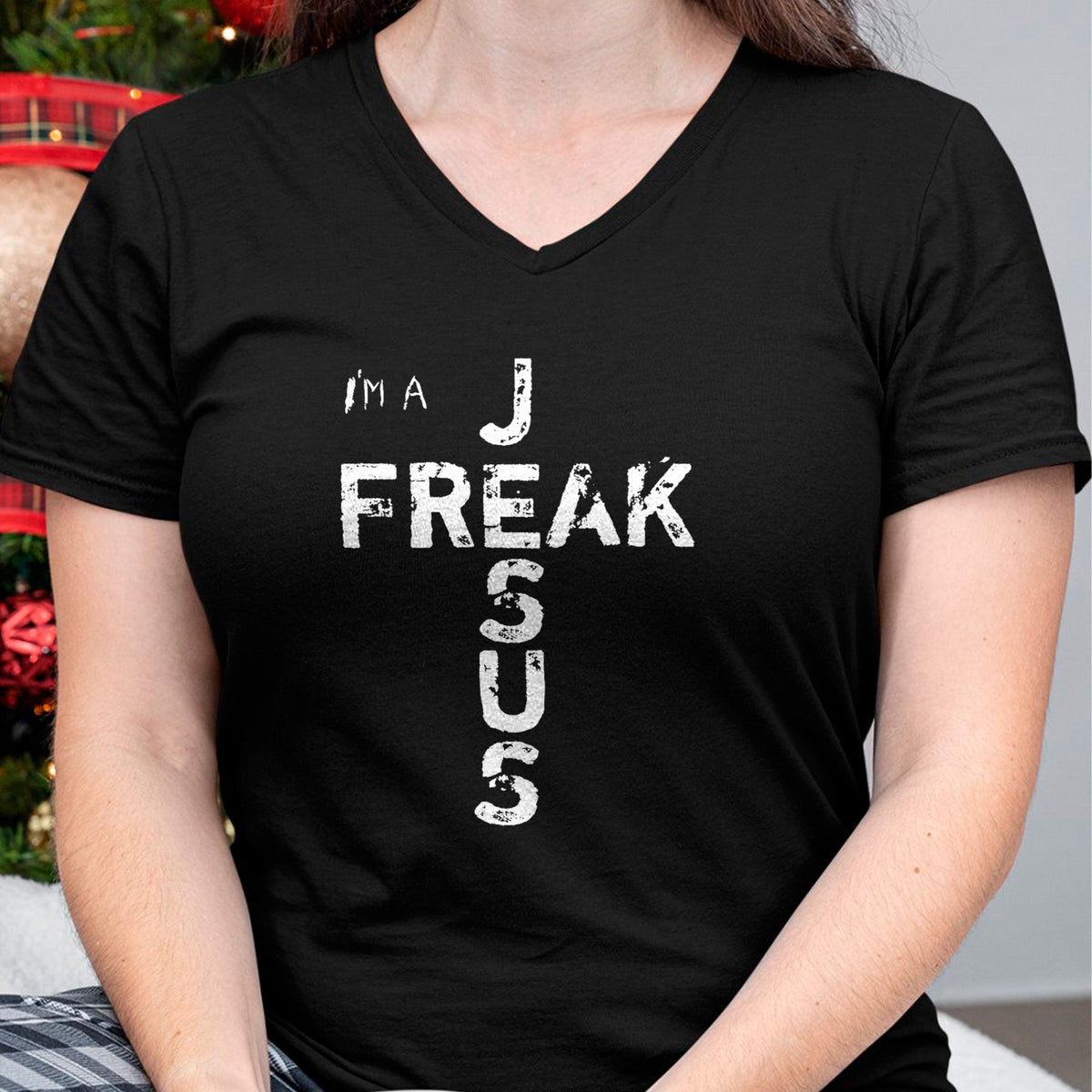 Christian Tee, Christian Faith Unisex T-Shirt/Hoodie/Sweatshirt HLT00 - I_m A JESUS FREAK - Faith, God, Cross, Christian - Jesus4m3 T-Shirt