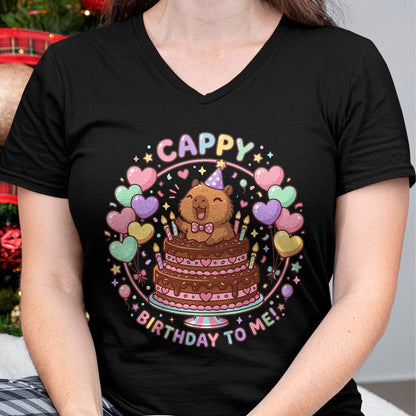 Cute Capybara Shirt, Funny Capybara UnisexT-Shirt/Hoodie/Sweatshirt HLT00 - Capybara Birthday for Kids Cappy Birthday to Me T-Shirt