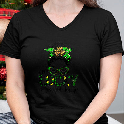 Patrick Day Shirts for Family, Funny Patrick Day shirts, st patrick's day Unisex T-Shirt/Hoodie/Sweatshirt HLT00 - One Lucky Homeschool Teacher St Patrick Day Teacher LOVE KID T-Shirt