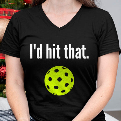 Funny Pickleball Shirt, Pickleball Lover Unisex T-Shirt/Hoodie/Sweatshirt HLT00 - I'd Hit That Pickleball Funny Pickleball I'd Hit That T-Shirt
