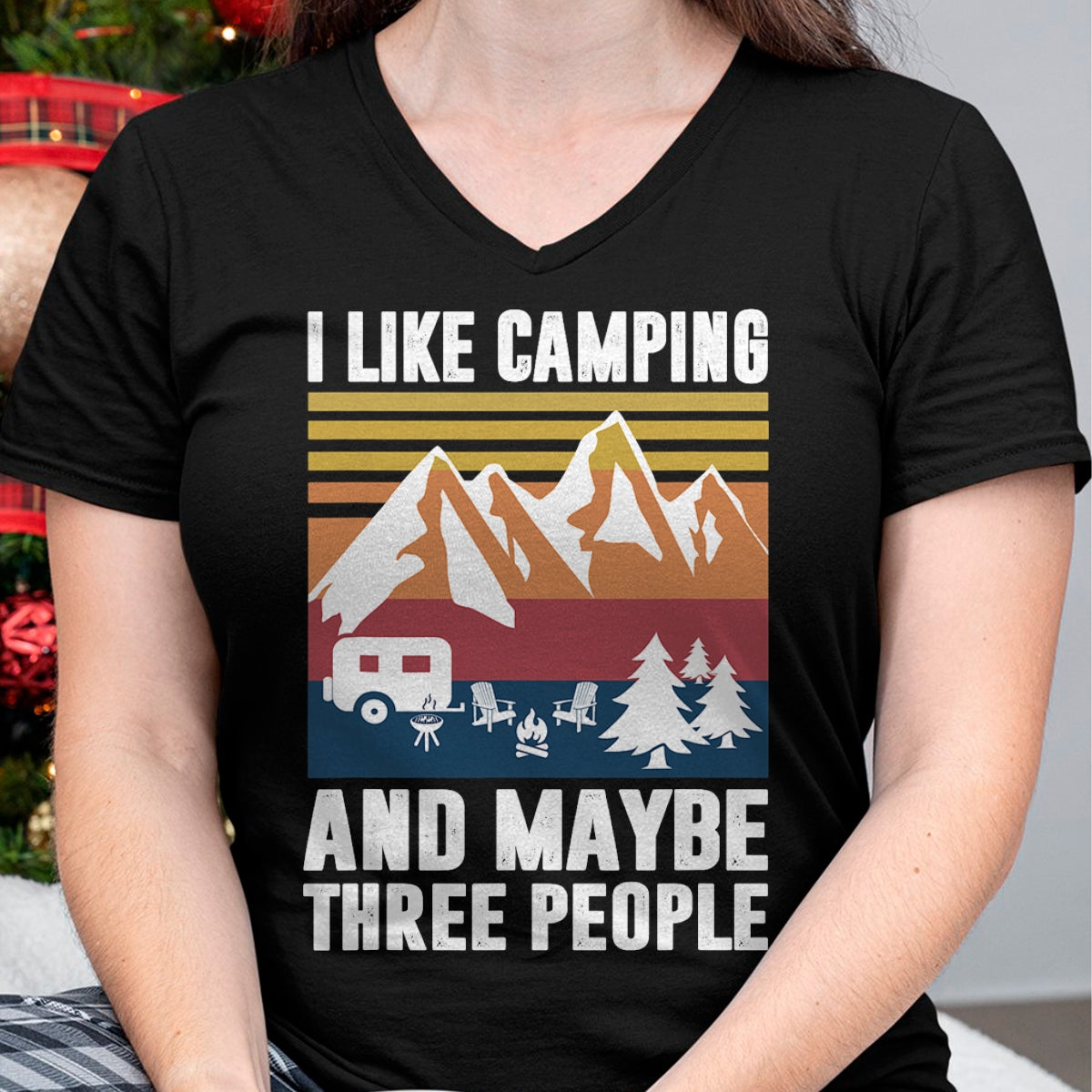 Funny Camping Shirt, Gift For Camping Lover Unisex T-Shirt/Hoodie/Sweatshirt HLT00 - I Like Camping and Maybe Three People - Funny Camping T-Shirt