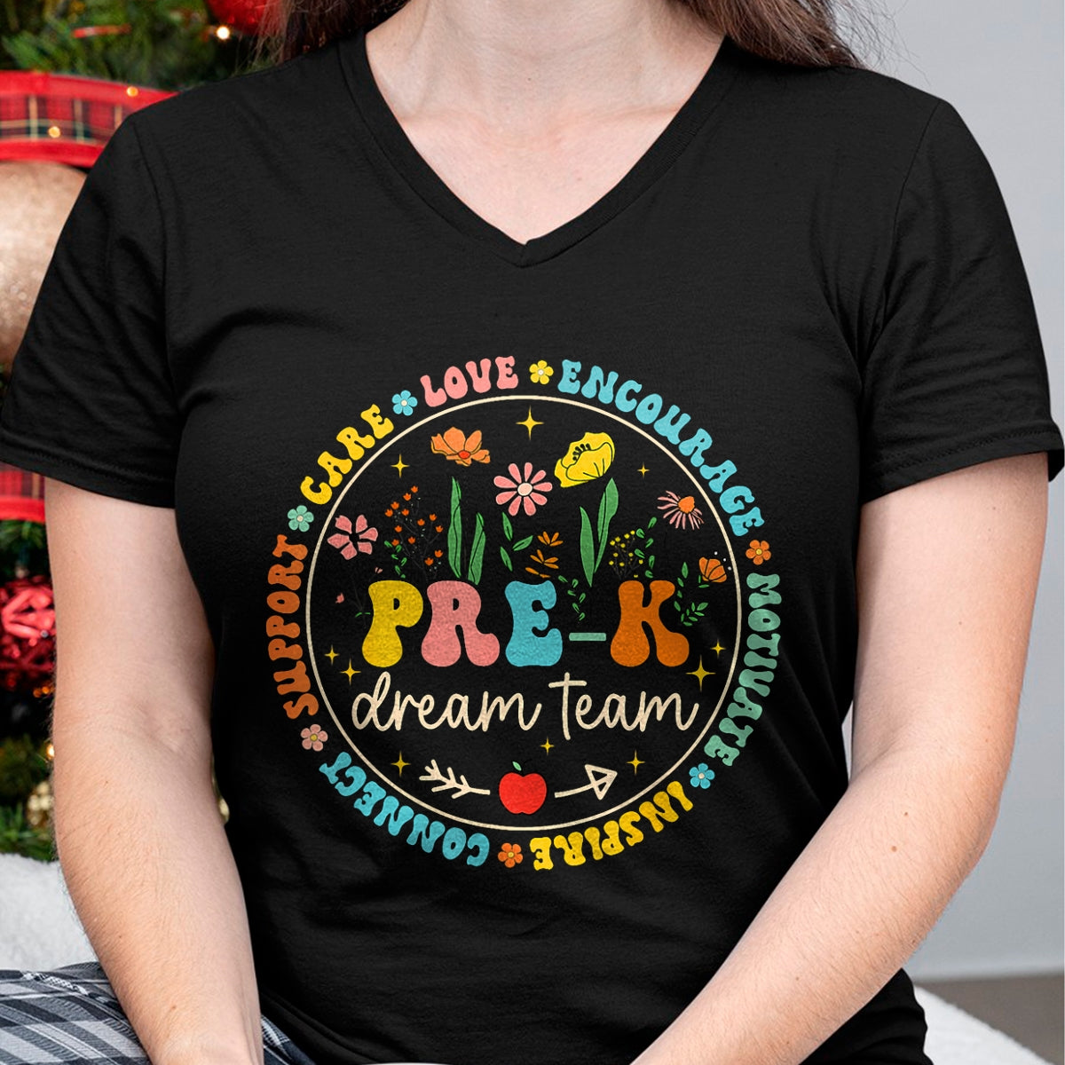 Best Student Shirt, Funny Back To School UnisexT-Shirt/Hoodie/Sweatshirt HLT00 - Pre-K Dream Team Back To School Teacher Care Love Floral T-Shirt