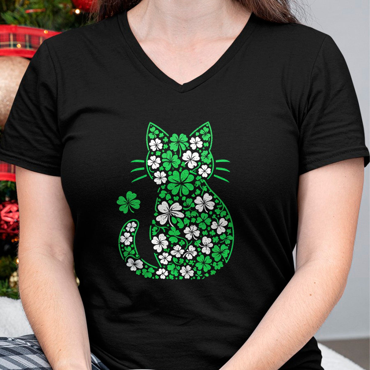 Patrick Day Shirts for Family, Funny Patrick Day shirts, st patrick's day Unisex T-Shirt/Hoodie/Sweatshirt HLT00 - Shamrock Irish Cat Graphic Saint Patrick Day for Cat Lovers T-Shirt