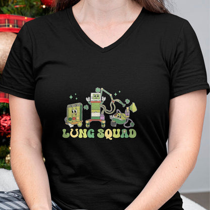 Patrick Day Shirts for Family, Funny Patrick Day shirts, st patrick's day Unisex T-Shirt/Hoodie/Sweatshirt HLT00 - Lung Squad Respiratory Therapist St Patrick Day Pulmonologit T-Shirt