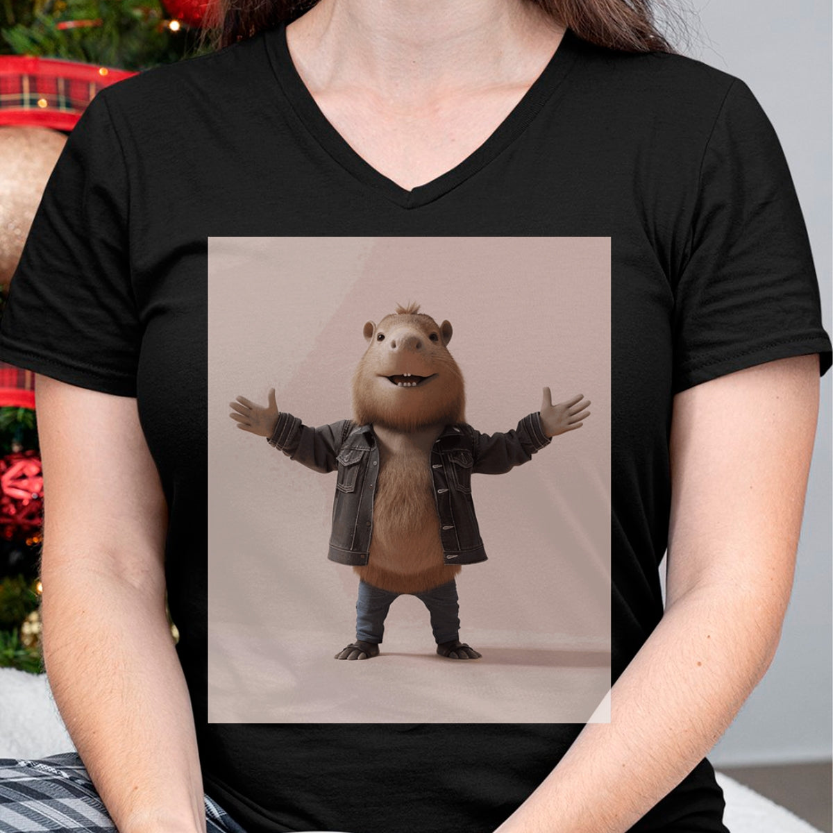 Cute Capybara Shirt, Funny Capybara Unisex T-Shirt/Hoodie/Sweatshirt HLT00 - Funny Graphic Capybara Long Sleeve T-Shirt (14)