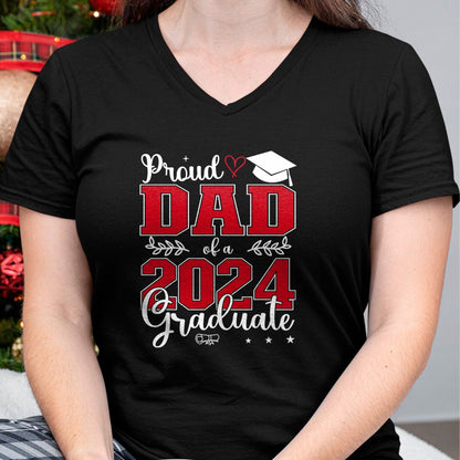 Gift for Dad Shirt, Funny Dad Unisex T-Shirt/Hoodie/Sweatshirt HLT00 – Proud Dad of a class of 2024 graduate for graduation T-Shirt