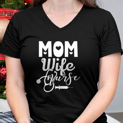 Funny Nurse Shirt, Nurse Unisex T-Shirt/Hoodie/Sweatshirt HLT00 - Mom Wife Nurse Mother Mommy Mama Nurses T-Shirt