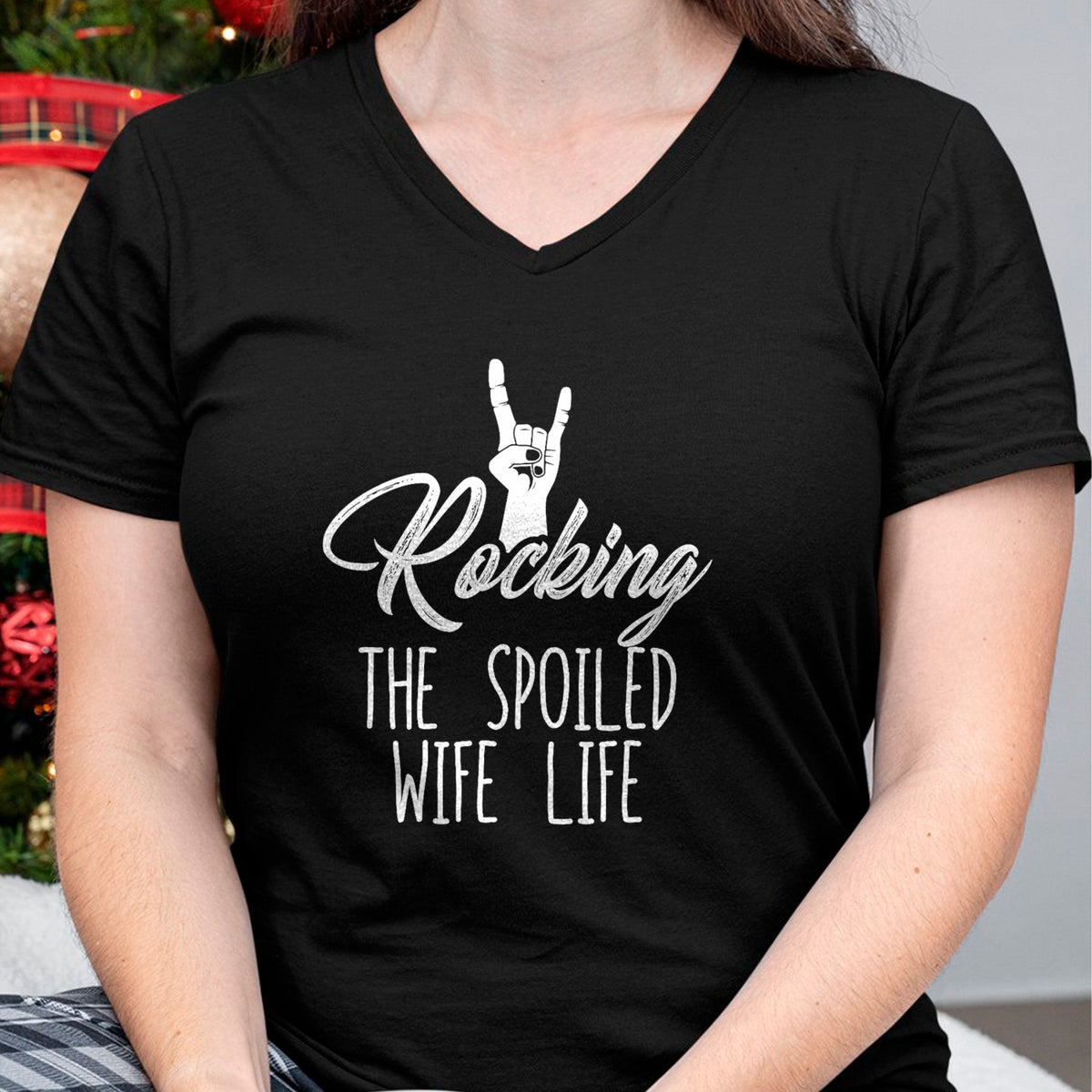 Best Wife Shirt, Wife and Husband Unisex T-Shirt/Hoodie/Sweatshirt HLT00 - Gift for wife T shirt, spoiled wife   Women's Rocking Spoiled Wife Life Rock On Spoiled Wife T-Shirt
