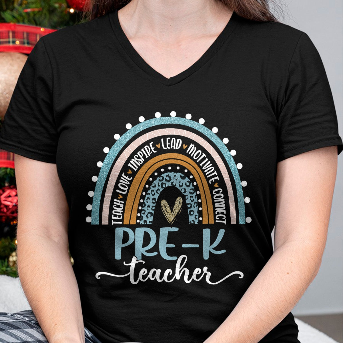 Best Student Shirt, Funny Back To School UnisexT-Shirt/Hoodie/Sweatshirt HLT00 - Pre-K Teacher Leopard Boho Rainbow Back to School T-Shirt