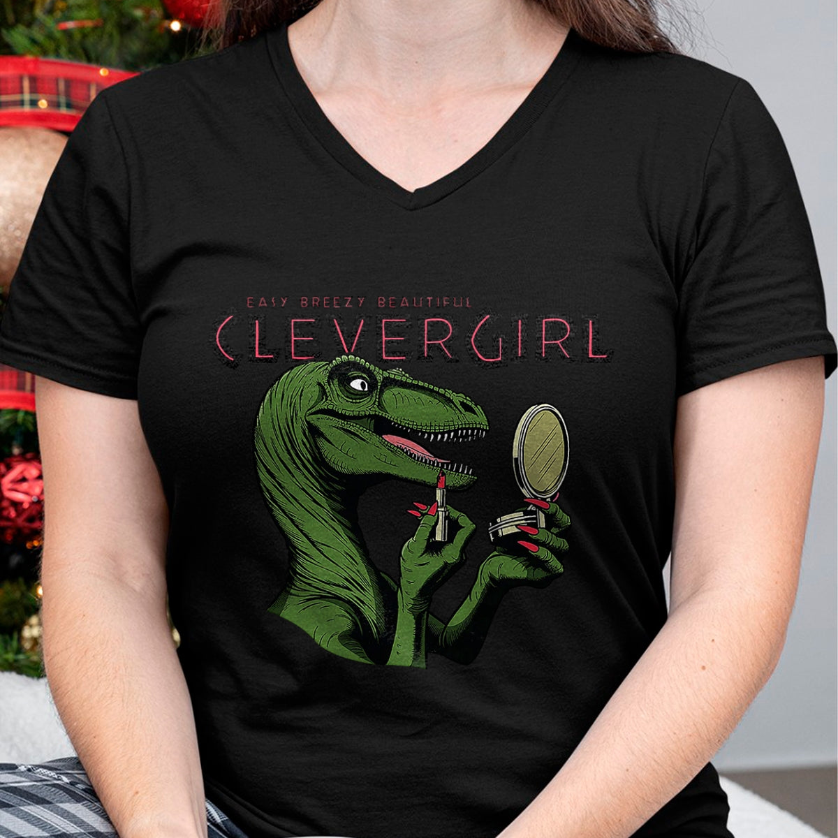 Best Dinosaur Lover Shirt, Funny Dinosaur UnisexT-Shirt/Hoodie/Sweatshirt HLT00 - Easy Breezy Beautiful Clever Girl Dinosaur T-Shirt