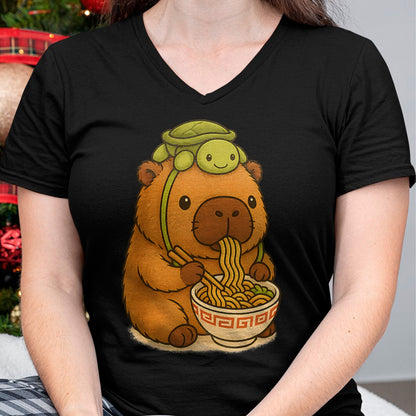 Cute Capybara Shirt, Funny Capybara UnisexT-Shirt/Hoodie/Sweatshirt HLT00 - Capybara Anime Ramen Turtle Funny Graphic Kawaii Capibara T-Shirt