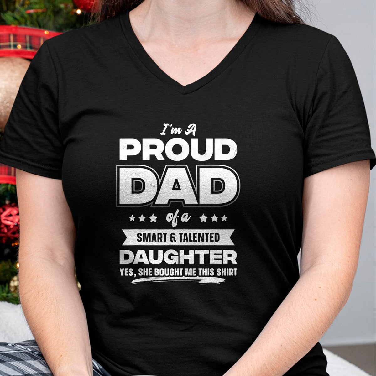 Gift for Dad Shirt, Funny Dad Unisex T-Shirt/Hoodie/Sweatshirt HLT00 – Mens I_m A Proud Dad Shirt Gift From Daughter Funny Fathers Day T-Shirt