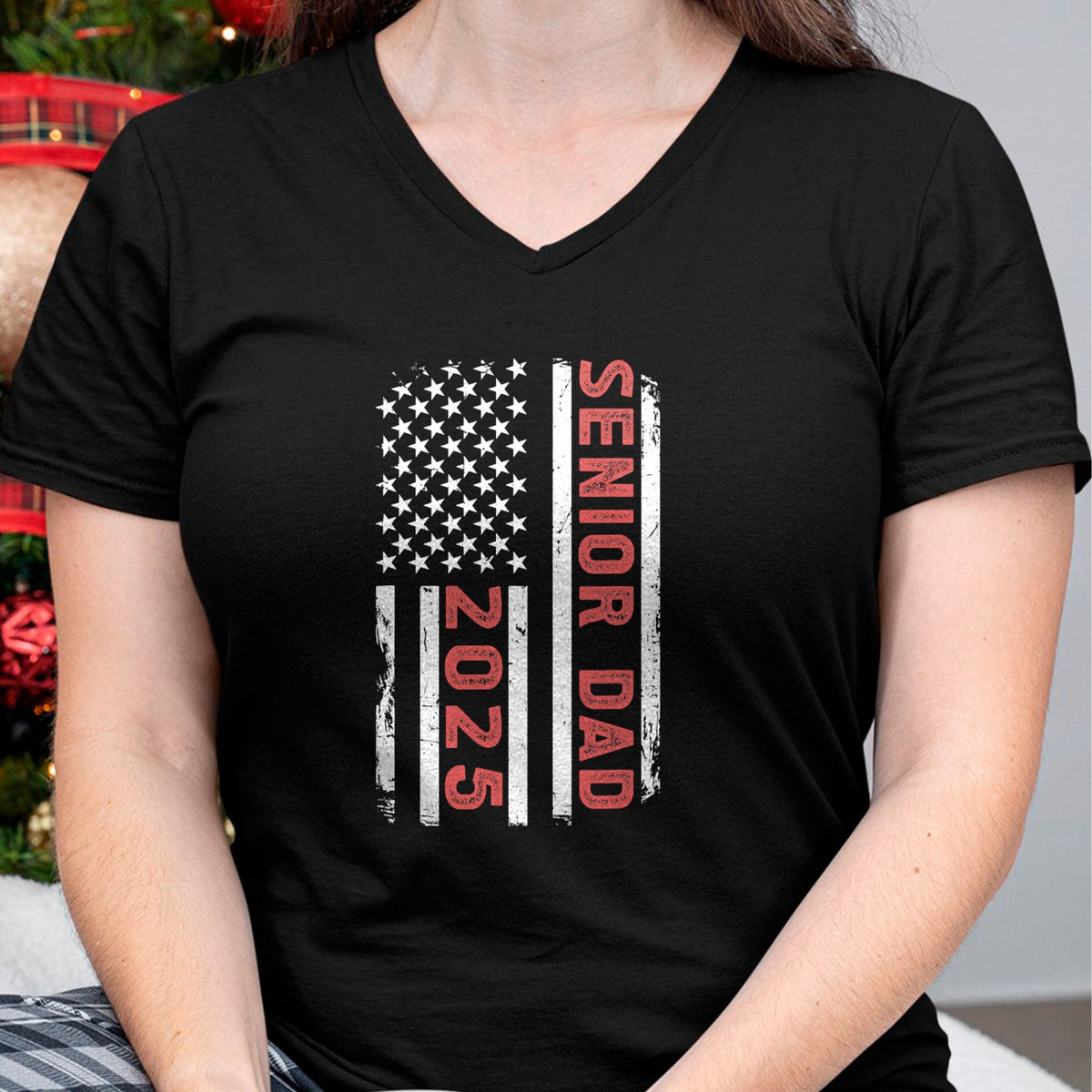 Gift for Dad Shirt, Funny Dad Unisex T-Shirt/Hoodie/Sweatshirt HLT00 – Senior Dad 2025 US Flag Class Of 2025 Dad Of Senior 2025 T-Shirt