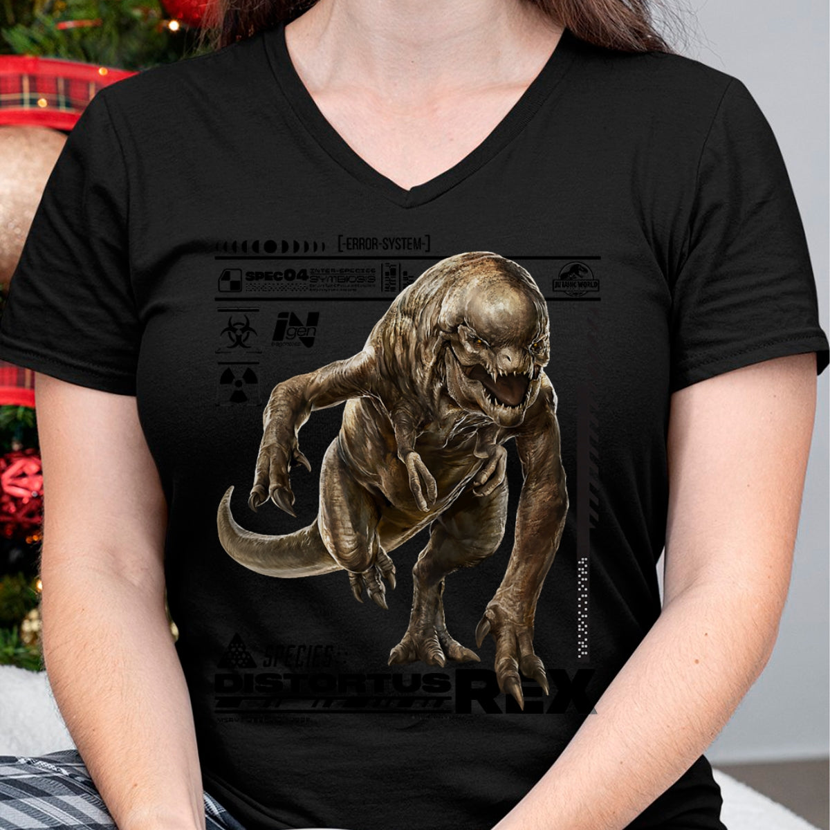 Best Dinosaur Lover Shirt, Funny Dinosaur UnisexT-Shirt/Hoodie/Sweatshirt HLT00 - Jurassic World Rebirth Distortus Rex Ingen Species File T-Shirt
