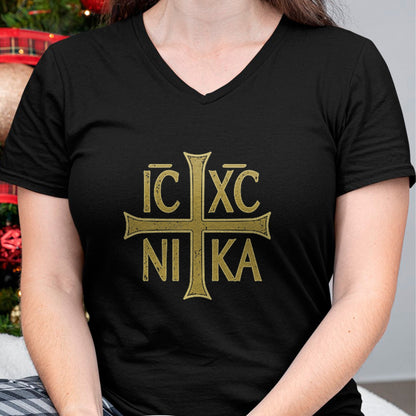 Christian Tee, Christian Faith Unisex T-Shirt/Hoodie/Sweatshirt HLT00 - ICXC NIKA Christogram Cross Orthodox Christian Discreet T-Shirt
