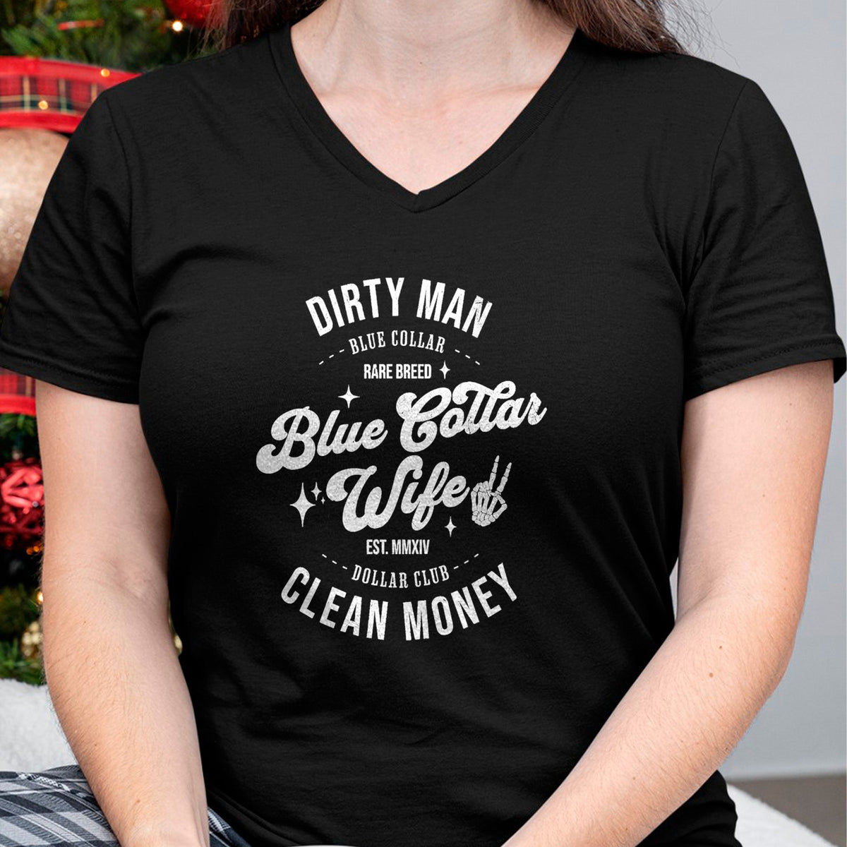 Best Wife Shirt, Wife and Husband Unisex T-Shirt/Hoodie/Sweatshirt HLT00 - Gift for wife T shirt, spoiled wife   Funny Blue Collar Wives Club Spoiled Wife Mothers Day T-Shirt