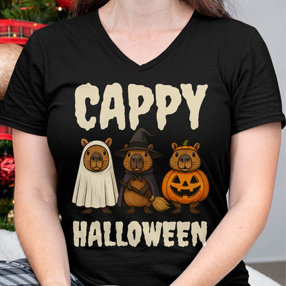 Cute Capybara Shirt, Funny Capybara UnisexT-Shirt/Hoodie/Sweatshirt HLT00 - Cappy Halloween Funny Capybara Ghost Witch Pumpkin Spooky T-Shirt