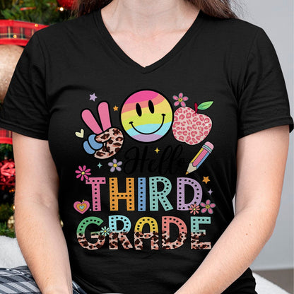 Best Student Shirt, Funny Back To School UnisexT-Shirt/Hoodie/Sweatshirt HLT00 - Hello 3rd Grade Boy Girl Teacher Back to School 3rd Grade T-Shirt