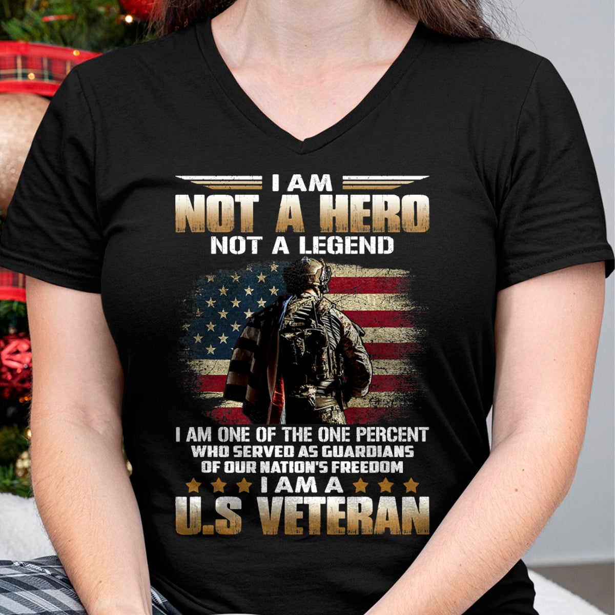 Proud Veteran Shirt, Funny Veteran UnisexT-Shirt/Hoodie/Sweatshirt HLT00 - I Am Not A Hero Not A Legend I Am One Percent A US Veteran T-Shirt