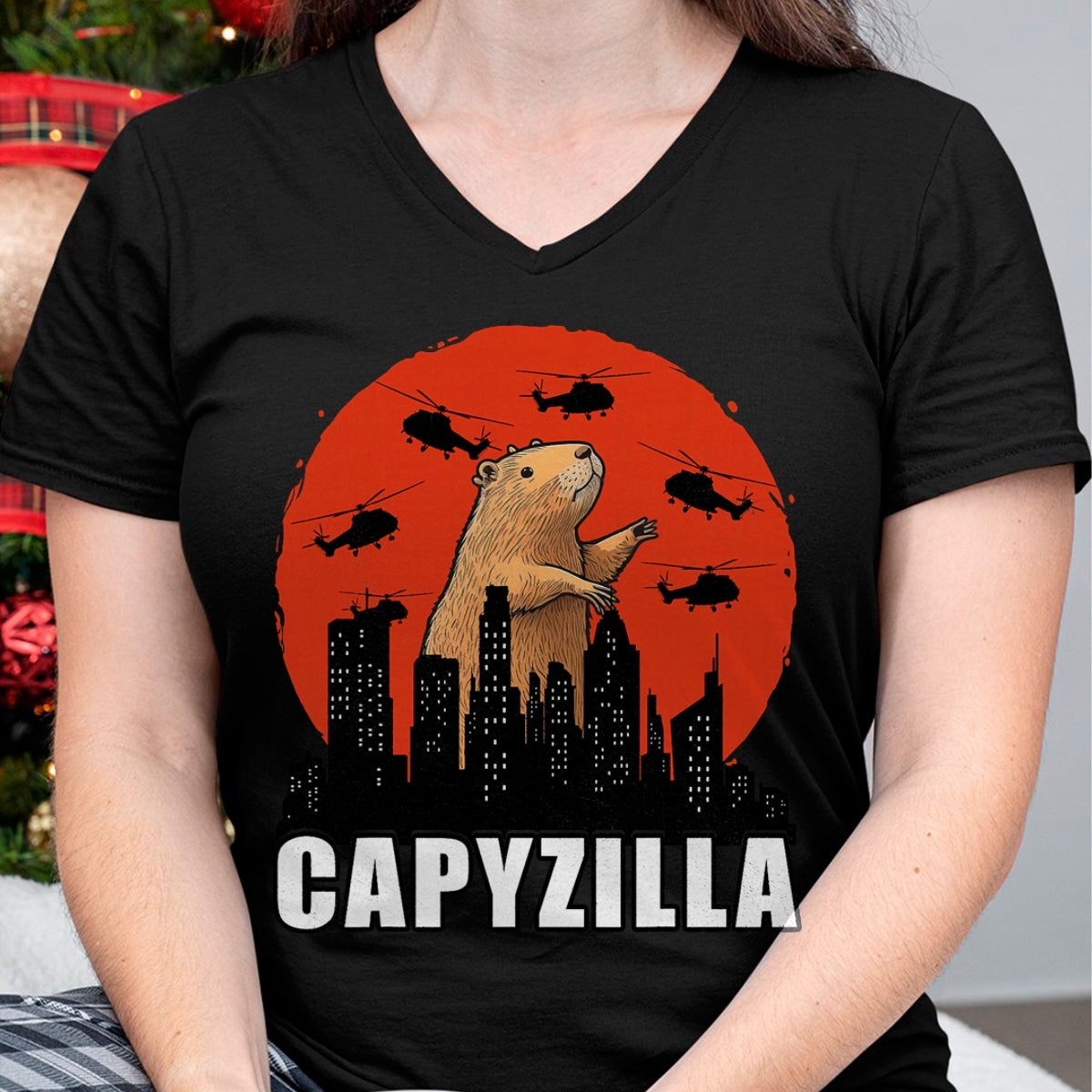 Cute Capybara Shirt, Funny Capybara Unisex T-Shirt/Hoodie/Sweatshirt HLT00 - Capybara Shirt Funny Capybara Rodent Capyzilla Funny T-Shirt