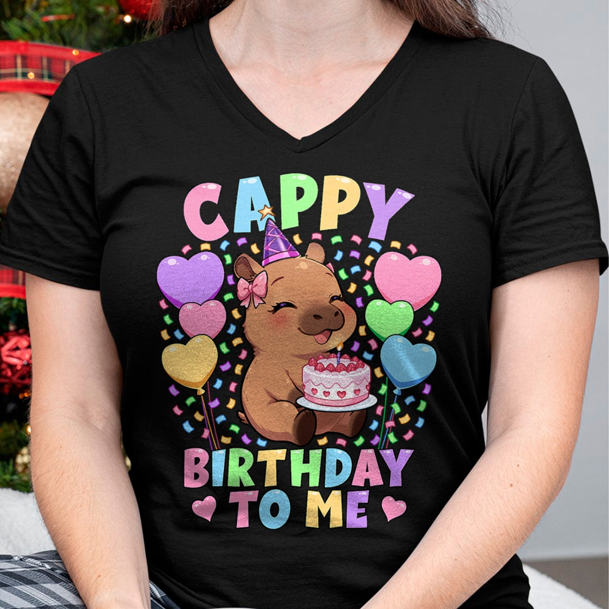 Cute Capybara Shirt, Funny Capybara UnisexT-Shirt/Hoodie/Sweatshirt HLT00 - Capybara Birthday Shirt  Kawaii Girl Cappy Birthday to Me T-Shirt