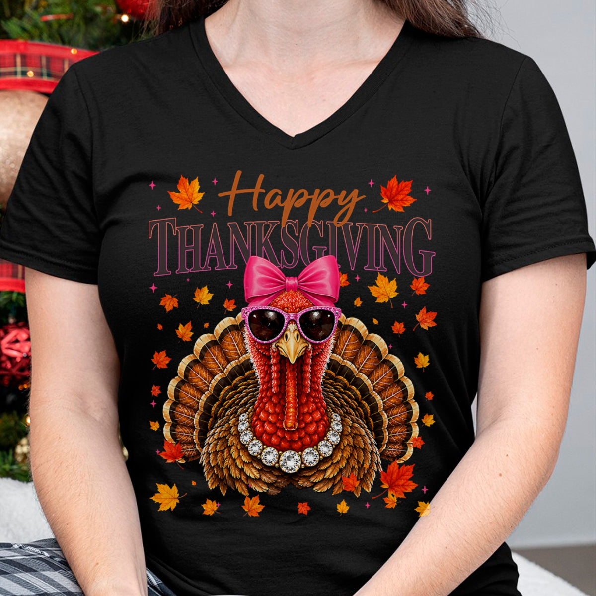 Best Thanksgiving Family Shirt , Funny Thanksgiving UnisexT-Shirt/Hoodie/Sweatshirt HLT00 - Happy Thanksgiving Turkey Coquette Thankful Fall Women Girl T-Shirt
