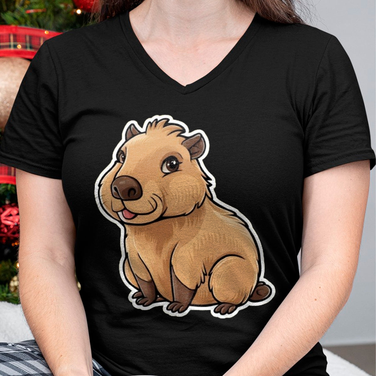 Cute Capybara Shirt, Funny Capybara Unisex T-Shirt/Hoodie/Sweatshirt HLT00 - Capybara Long Sleeve T-Shirt (1)