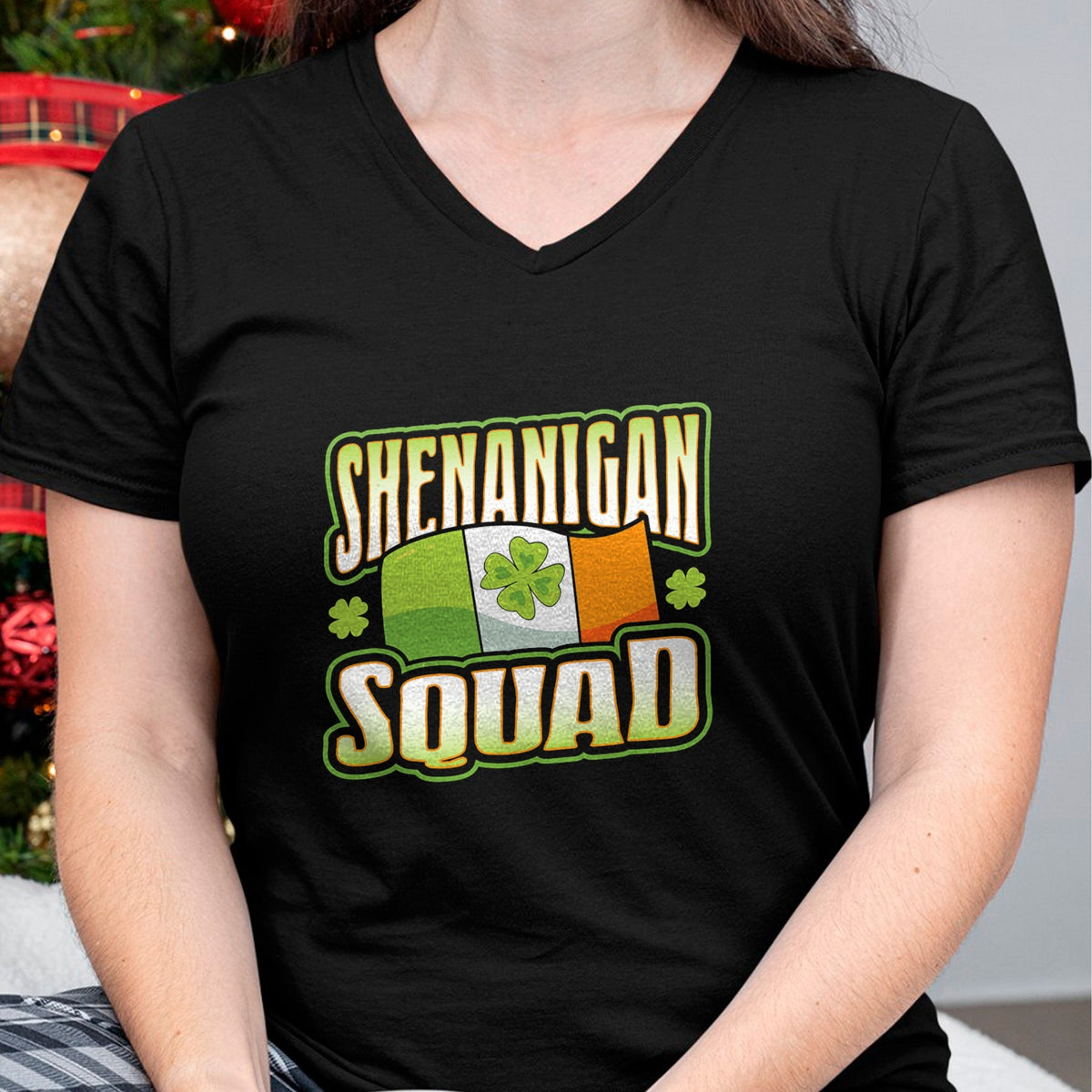 Patrick Day Shirts for Family, Funny Patrick Day shirts, st patrick's day Unisex T-Shirt/Hoodie/Sweatshirt HLT00 - Fun and Crazy Shenanigan Squad St Patrick Day Irish Flag T-Shirt