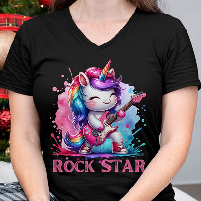 Guitar Lover Shirt, Funny Guitar UnisexT-Shirt/Hoodie/Sweatshirt HLT00 - Cute Unicorn Rock Star Guitar Rockin_ Music Singer T-Shirt