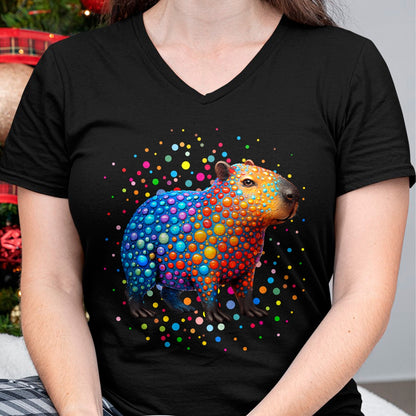 Cute Capybara Shirt, Funny Capybara Unisex T-Shirt/Hoodie/Sweatshirt HLT00 - Capybara Lovers Polka Dots Happy Dot Day Girls Boys Kids T-Shirt