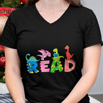 Best Dinosaur Lover Shirt, Funny Dinosaur UnisexT-Shirt/Hoodie/Sweatshirt HLT00 - Funny Reading Dinosaur T rex Dino Book Lover T-Shirt, Men, Black, 3X-Large