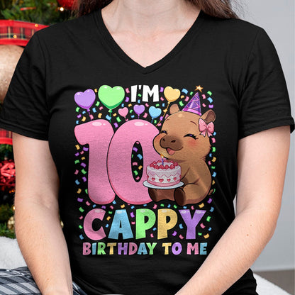 Cute Capybara Shirt, Funny Capybara UnisexT-Shirt/Hoodie/Sweatshirt HLT00 - Capybara Birthday Shirt Kawaii Girl Capybara 10th Birthday T-Shirt