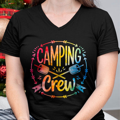 Funny Camping Shirt, Gift For Camping Lover Unisex T-Shirt/Hoodie/Sweatshirt HLT00 - Camping Crew Family Matching Camp Group Squad Team T-Shirt (1)