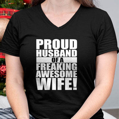 Best Wife Shirt, Wife and Husband Unisex T-Shirt/Hoodie/Sweatshirt HLT00 - Mens Proud Husband Awesome Wife Funny Valentines Day Gift T-Shirt
