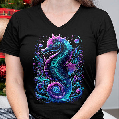 Best Horse Lover Shirt , Funny Horse UnisexT-Shirt/Hoodie/Sweatshirt HLT00 - Seahorse Colorful Underwater Seahorse T-Shirt