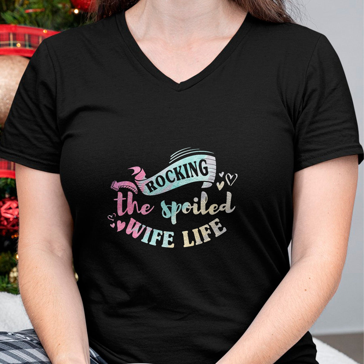 Best Wife Shirt, Wife and Husband Unisex T-Shirt/Hoodie/Sweatshirt HLT00 - Gift for wife T shirt, spoiled wife   Women Spoiled Wife Rockin' The Spoiled Wife Life T-Shirt