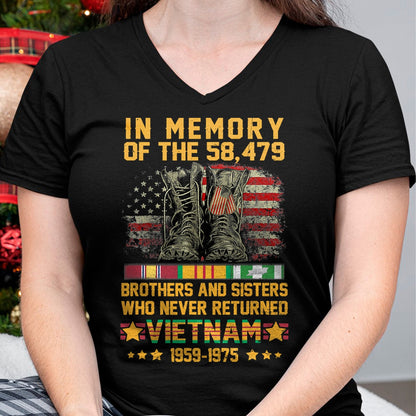 Proud Veteran Shirt, Funny Veteran UnisexT-Shirt/Hoodie/Sweatshirt HLT00 - in Memory of The 58479 Brothers and Sisters Vietnam Veteran T-Shirt