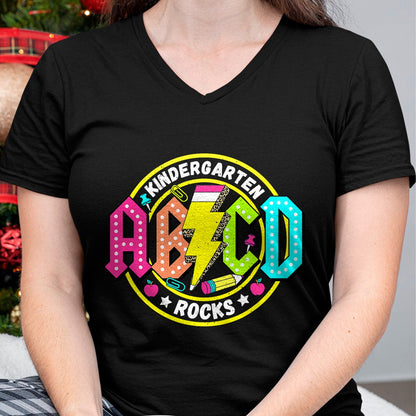 Best Student Shirt, Funny Back To School UnisexT-Shirt/Hoodie/Sweatshirt HLT00 - Kindergarten Rocks ABCD Back to School Funny Rock Teacher T-Shirt