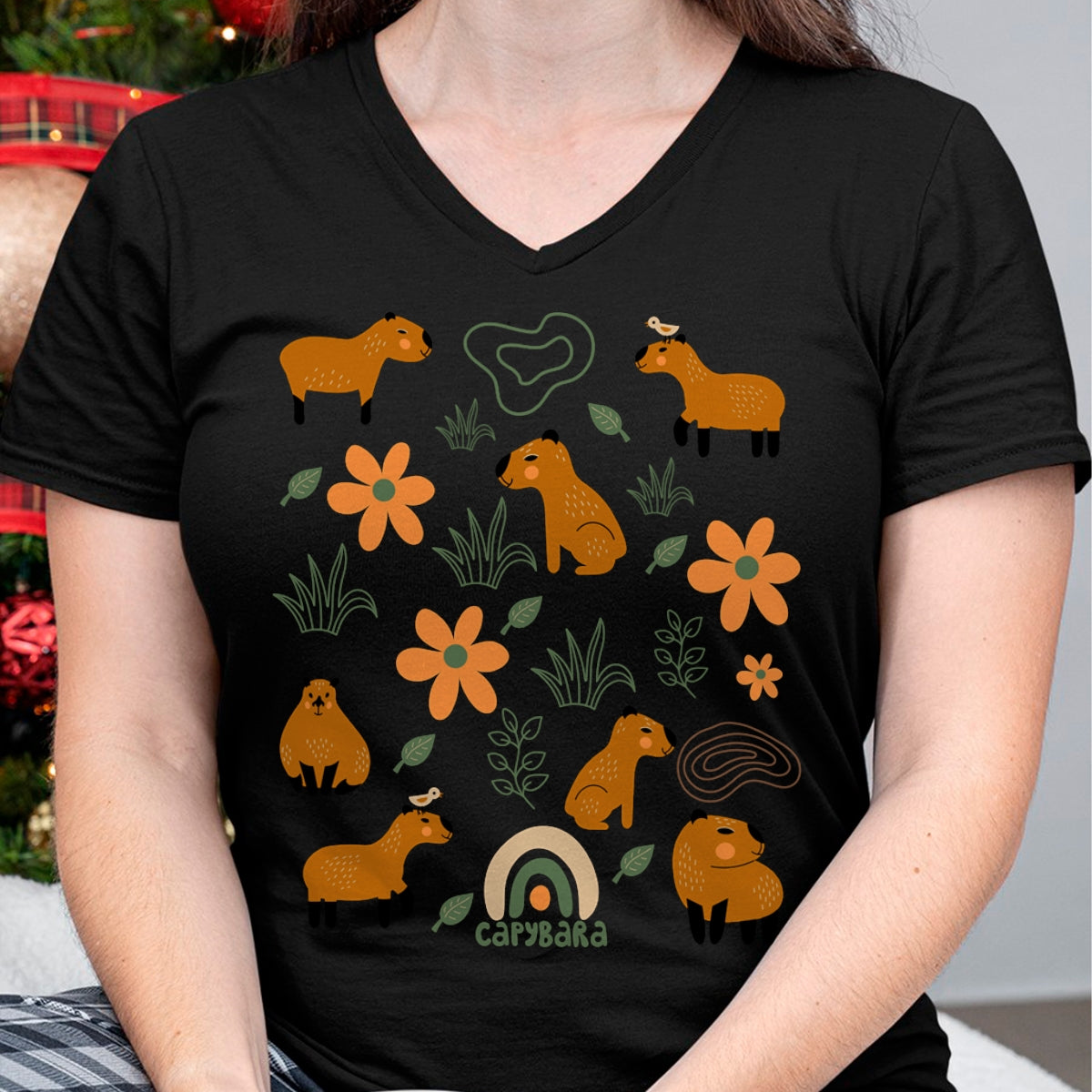 Cute Capybara Shirt, Funny Capybara Unisex T-Shirt/Hoodie/Sweatshirt HLT00 - Capybara Long Sleeve T-Shirt (2)