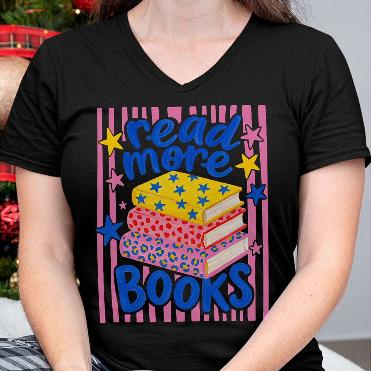 Best Student Shirt, Funny Back To School UnisexT-Shirt/Hoodie/Sweatshirt HLT00 - Striped Read More Books Back to School Bookish Librarian T-Shirt
