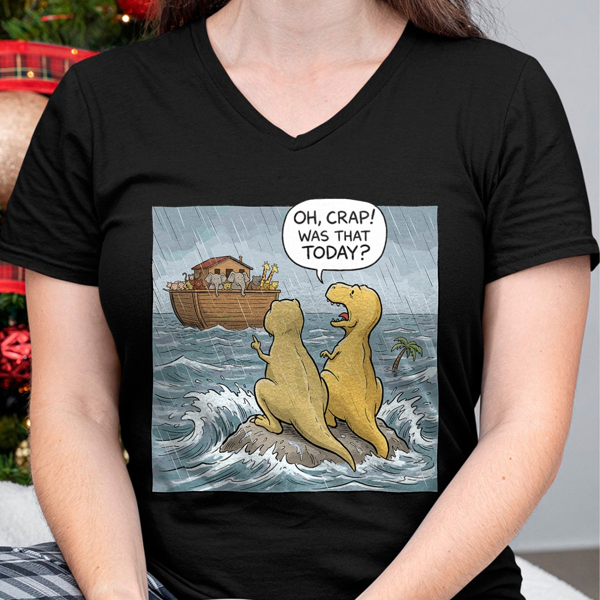 Best Dinosaur Lover Shirt, Funny Dinosaur UnisexT-Shirt/Hoodie/Sweatshirt HLT00 - Jesus Saves Funny Dinosaurs Christian Oh Crap was that Today T-Shirt