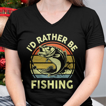 Funny Fishing Shirt, Gift For Fishing Lover Unisex T-Shirt/Hoodie/Sweatshirt HLT00 - Men_s Fishing Id Rather Be Fishing Graphic Tee Funny Fishing T-Shirt