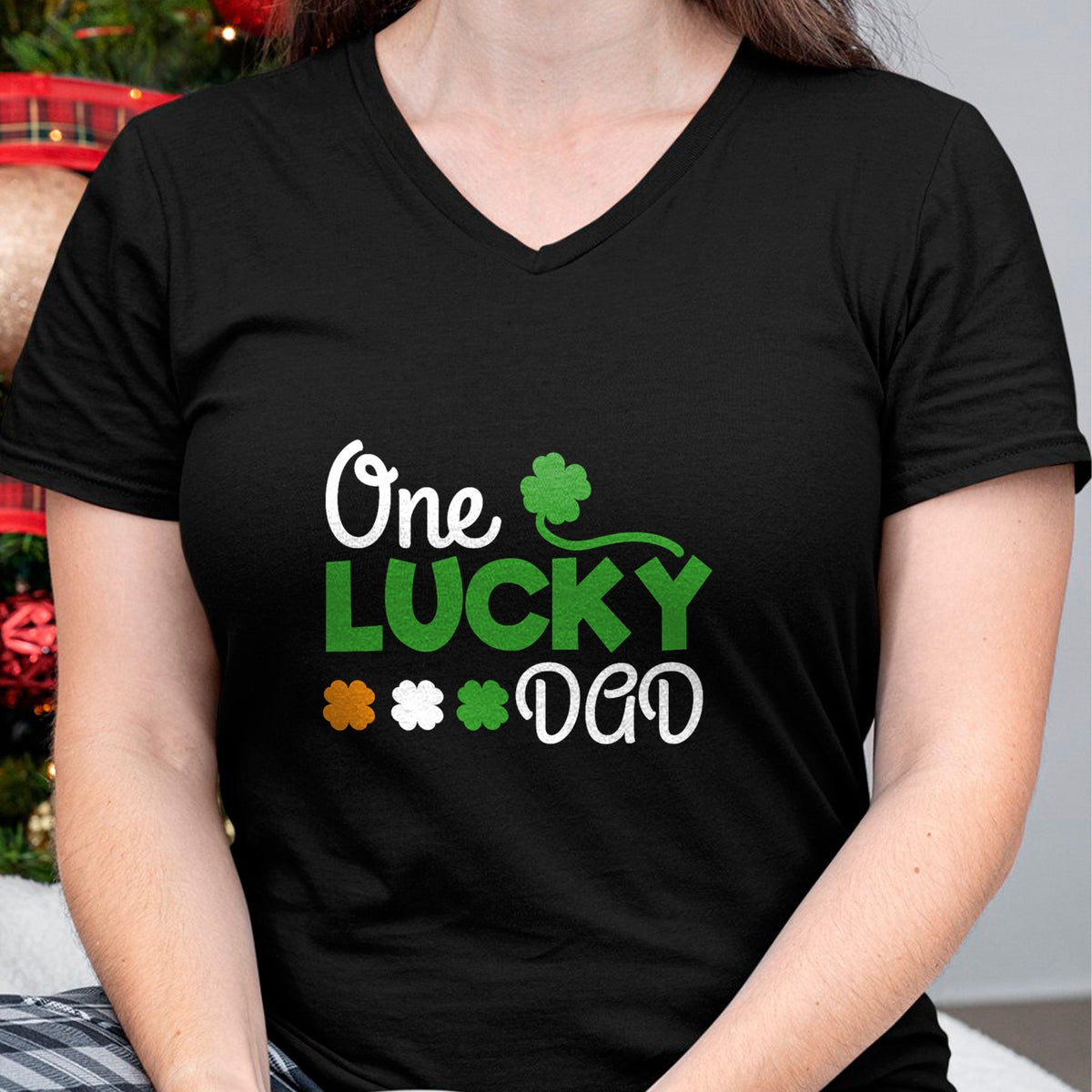 Gift for Dad Shirt, Funny Dad Unisex T-Shirt/Hoodie/Sweatshirt HLT00 – One Lucky Dad st patricks day pregnancy announcement shirt T-Shirt