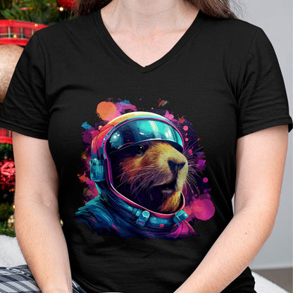 Cute Capybara Shirt, Funny Capybara Unisex T-Shirt/Hoodie/Sweatshirt HLT00 - Funny Capybara Galaxy Tee, Shirt For Women Men Kids Long Sleeve T-Shirt