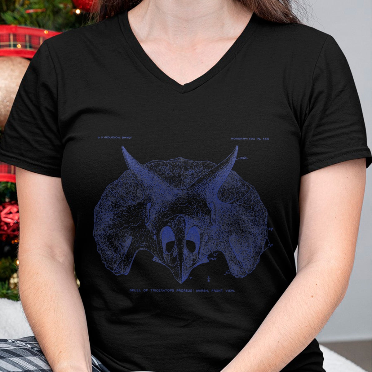 Best Dinosaur Lover Shirt, Funny Dinosaur UnisexT-Shirt/Hoodie/Sweatshirt HLT00 - Triceratops Skull - Vintage Dinosaur Paleontology Gift T-Shirt